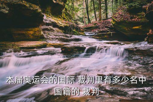 本屆奧運(yùn)會(huì)的國(guó)際 裁判里有多少名中國(guó)籍的 裁判