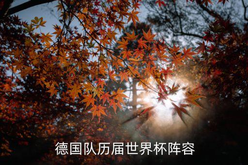  德國隊(duì)歷屆世界杯陣容