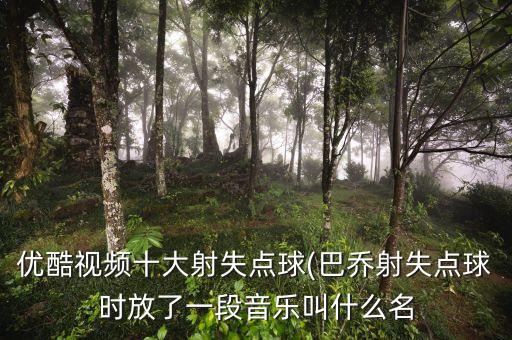 優(yōu)酷視頻十大射失點球(巴喬射失點球時放了一段音樂叫什么名