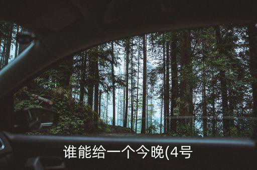 誰能給一個今晚(4號