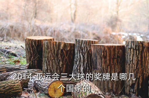 2014 亞運會三大球的獎牌是哪幾個國家的
