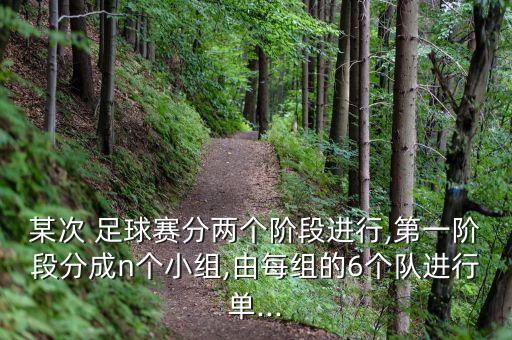 某次 足球賽分兩個階段進行,第一階段分成n個小組,由每組的6個隊進行單...