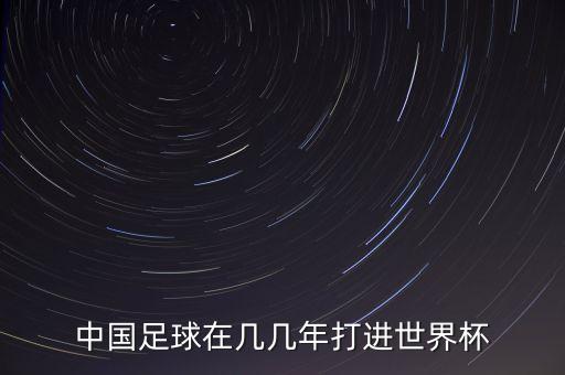 中國(guó)足球在幾幾年打進(jìn)世界杯