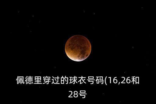 佩德里穿過的球衣號(hào)碼(16,26和28號(hào)