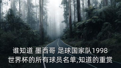 誰知道 墨西哥 足球國家隊1998世界杯的所有球員名單,知道的重賞