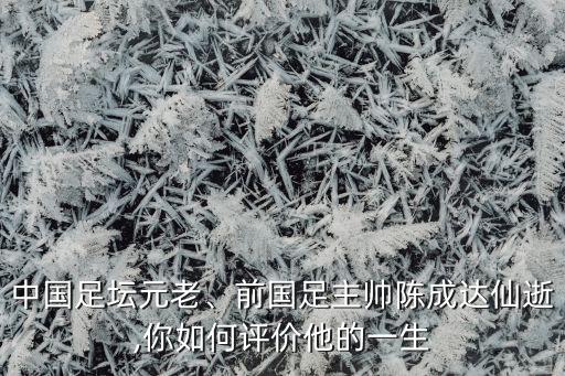 中國足壇元老、前國足主帥陳成達(dá)仙逝,你如何評(píng)價(jià)他的一生