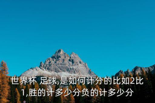 世界杯 足球,是如何計分的比如2比1,勝的計多少分負(fù)的計多少分