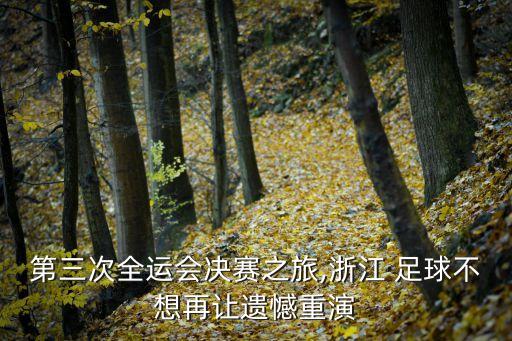 第三次全運會決賽之旅,浙江 足球不想再讓遺憾重演