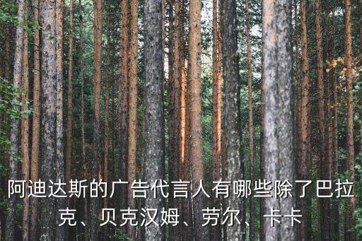 阿迪達(dá)斯的廣告代言人有哪些除了巴拉克、貝克漢姆、勞爾、卡卡