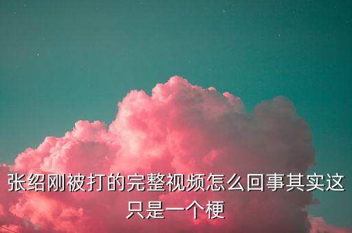 張紹剛被打的完整視頻怎么回事其實這只是一個梗