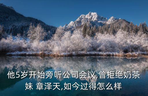 他5歲開始旁聽公司會(huì)議,曾拒絕奶茶妹 章澤天,如今過得怎么樣