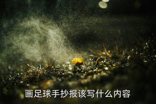 畫足球手抄報(bào)該寫什么內(nèi)容