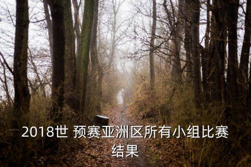 2018世 預(yù)賽亞洲區(qū)所有小組比賽結(jié)果