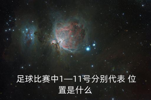  足球比賽中1—11號分別代表 位置是什么
