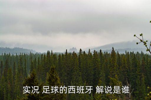  實(shí)況 足球的西班牙 解說是誰