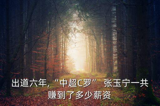 出道六年,“中超C羅” 張玉寧一共賺到了多少薪資
