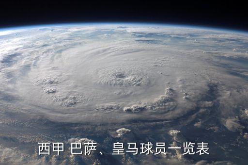 西甲 巴薩、皇馬球員一覽表