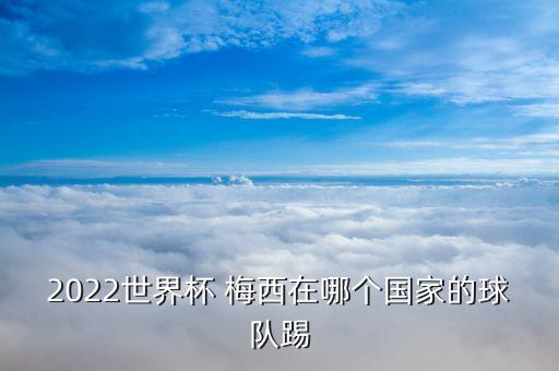 2022世界杯 梅西在哪個國家的球隊踢