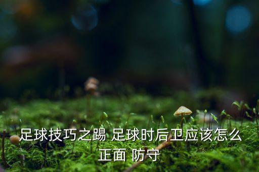  足球技巧之踢 足球時后衛(wèi)應該怎么正面 防守