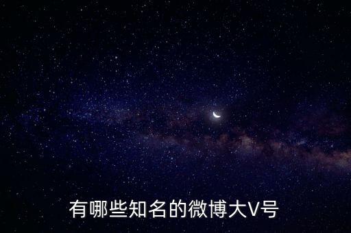 有哪些知名的微博大V號(hào)