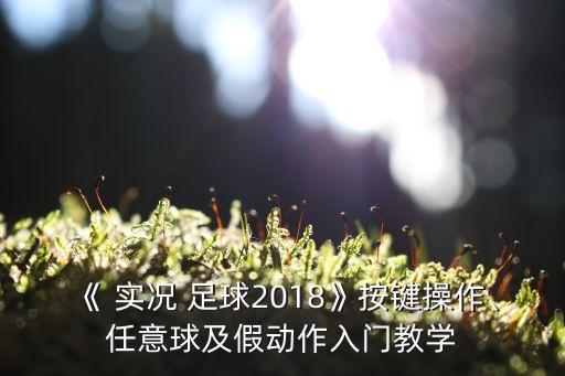《 實(shí)況 足球2018》按鍵操作、任意球及假動(dòng)作入門(mén)教學(xué)