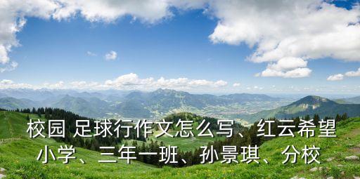  校園 足球行作文怎么寫、紅云希望小學(xué)、三年一班、孫景琪、分校