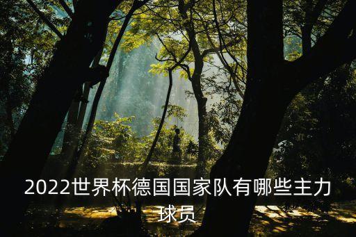 2022世界杯德國國家隊(duì)有哪些主力球員