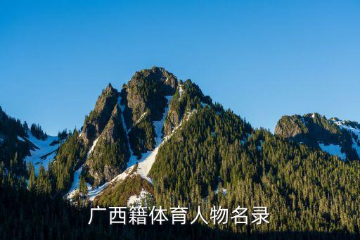 廣西籍體育人物名錄
