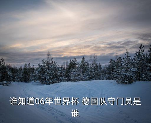 誰知道06年世界杯 德國隊(duì)守門員是誰