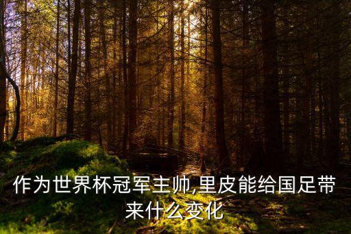 作為世界杯冠軍主帥,里皮能給國足帶來什么變化