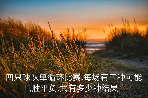 四只球隊(duì)單循環(huán)比賽,每場(chǎng)有三種可能,勝平負(fù),共有多少種結(jié)果
