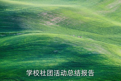 學(xué)校社團(tuán)活動總結(jié)報(bào)告
