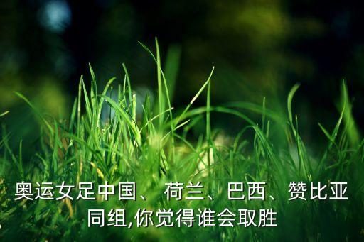 奧運女足中國、 荷蘭、巴西、贊比亞同組,你覺得誰會取勝