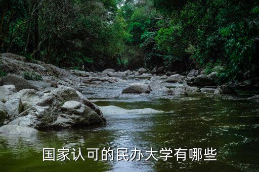 國家認可的民辦大學有哪些