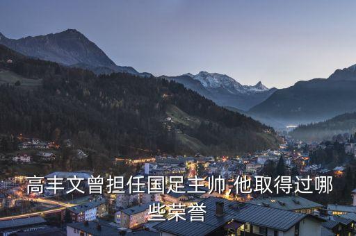  高豐文曾擔(dān)任國(guó)足主帥,他取得過哪些榮譽(yù)