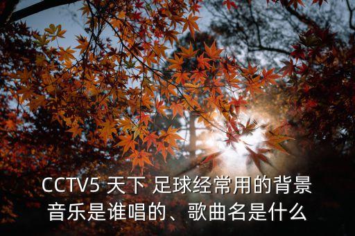 CCTV5 天下 足球經(jīng)常用的背景音樂是誰唱的、歌曲名是什么