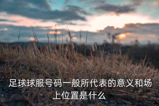  足球球服號碼一般所代表的意義和場上位置是什么