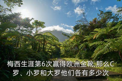 梅西生涯第6次贏得歐洲金靴,那么C羅、小羅和大羅他們各有多少次