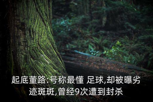 起底董路:號稱最懂 足球,卻被曝劣跡斑斑,曾經(jīng)9次遭到封殺
