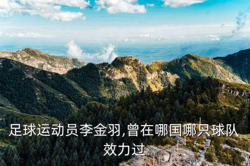 足球運(yùn)動(dòng)員李金羽,曾在哪國(guó)哪只球隊(duì)效力過(guò)