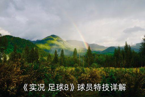 《實況 足球8》球員特技詳解