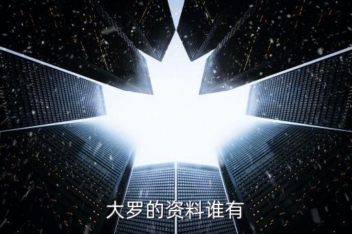 大羅的資料誰有