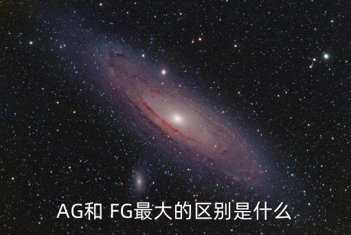 AG和 FG最大的區(qū)別是什么