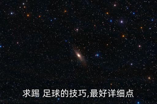 求踢 足球的技巧,最好詳細點