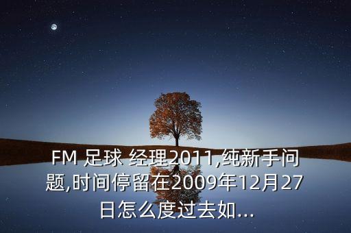 FM 足球 經(jīng)理2011,純新手問題,時(shí)間停留在2009年12月27日怎么度過(guò)去如...