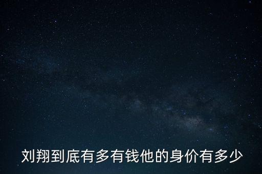 劉翔到底有多有錢他的身價有多少