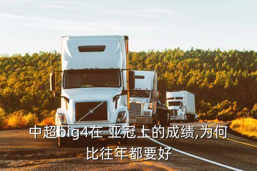 中超big4在 亞冠上的成績(jī),為何比往年都要好