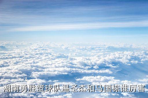 湖南勇勝籃球隊溫圣杰和馬國棟誰厲害
