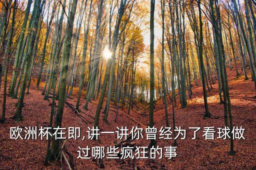 歐洲杯在即,講一講你曾經(jīng)為了看球做過哪些瘋狂的事