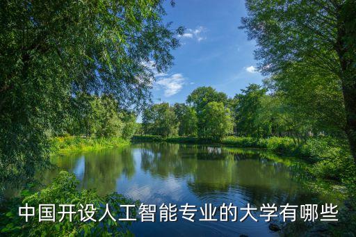 中國開設人工智能專業(yè)的大學有哪些